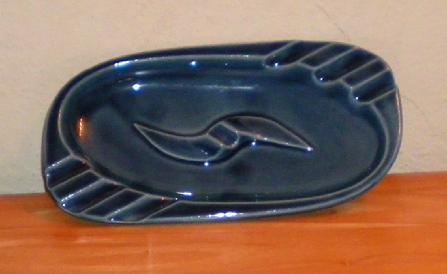 Blue Marcrest ashtray